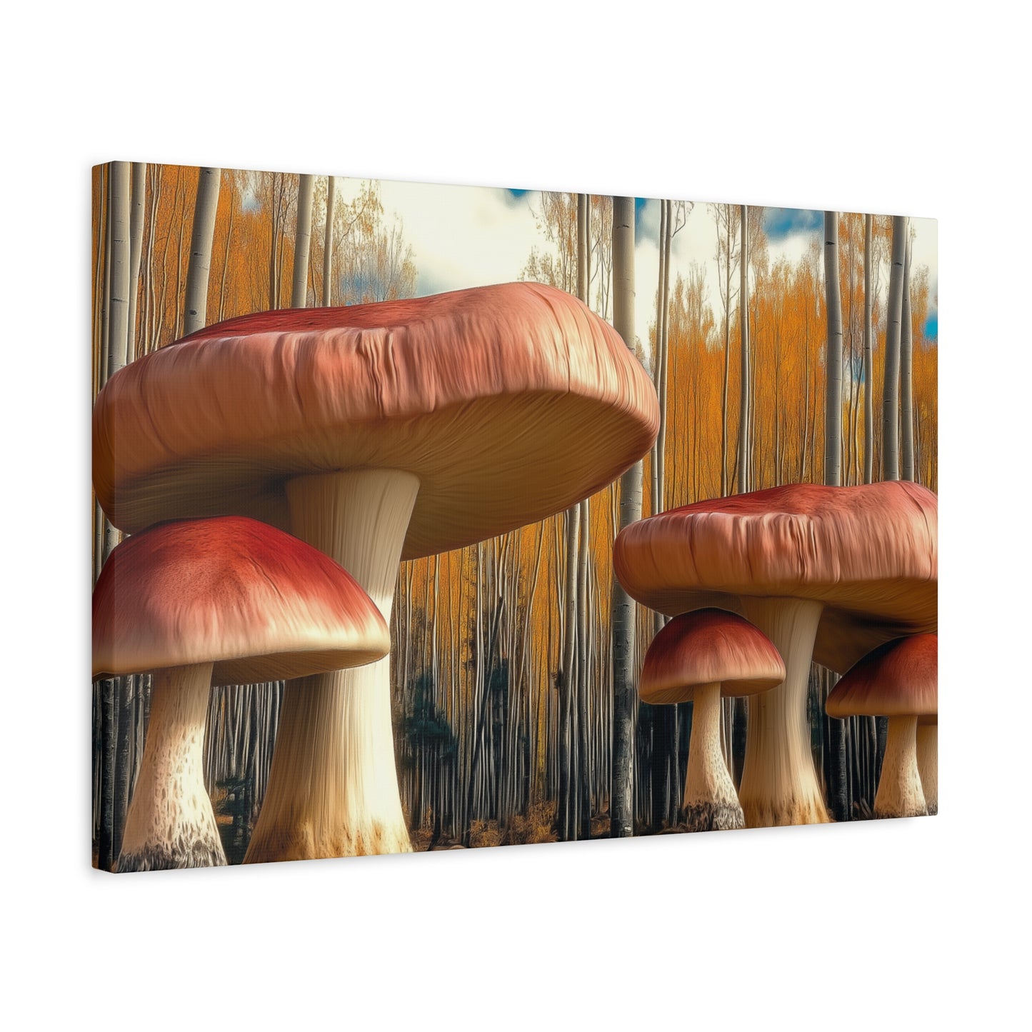 Canvas Print - Mushrooms and Trees Nature Scene