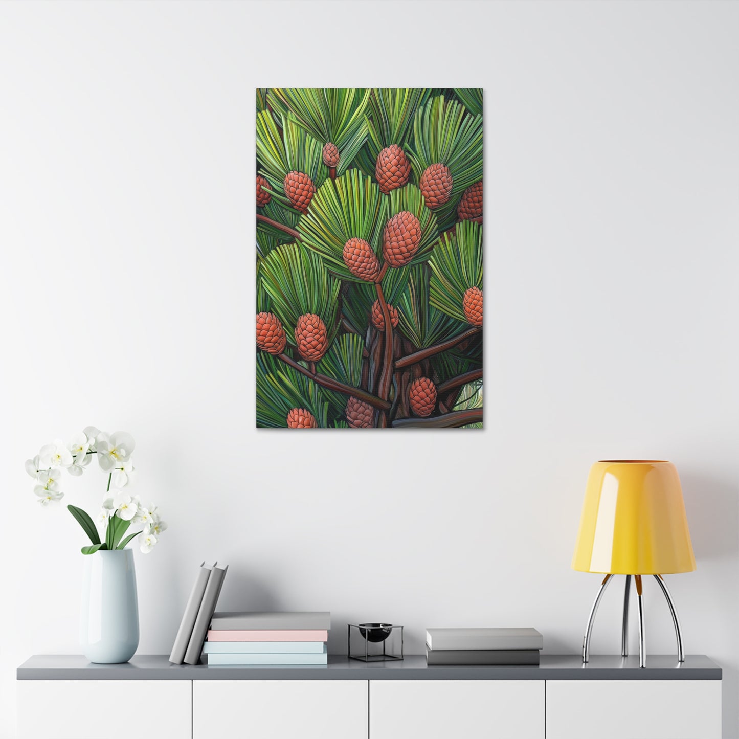 Canvas Wall Art - Pine Cones Growing