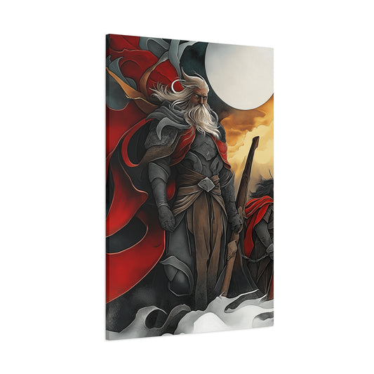 Epic Warrior Stretched Canvas Art - 1.25" Matte Wall Decor