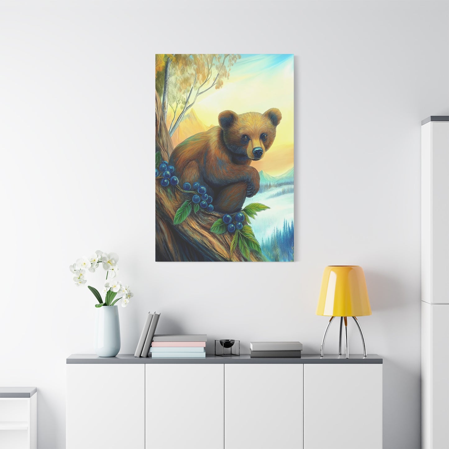 Canvas Wall Art - Bear Cub Watching