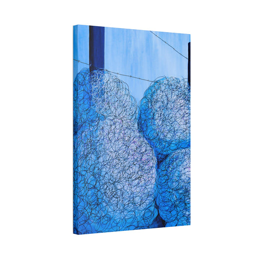 Canvas Art, Blue Swirl Tumbleweeds X1 depth 1.5 in