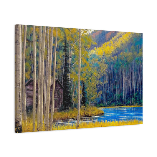 Canvas Print - Rocky Mountain Lake V7