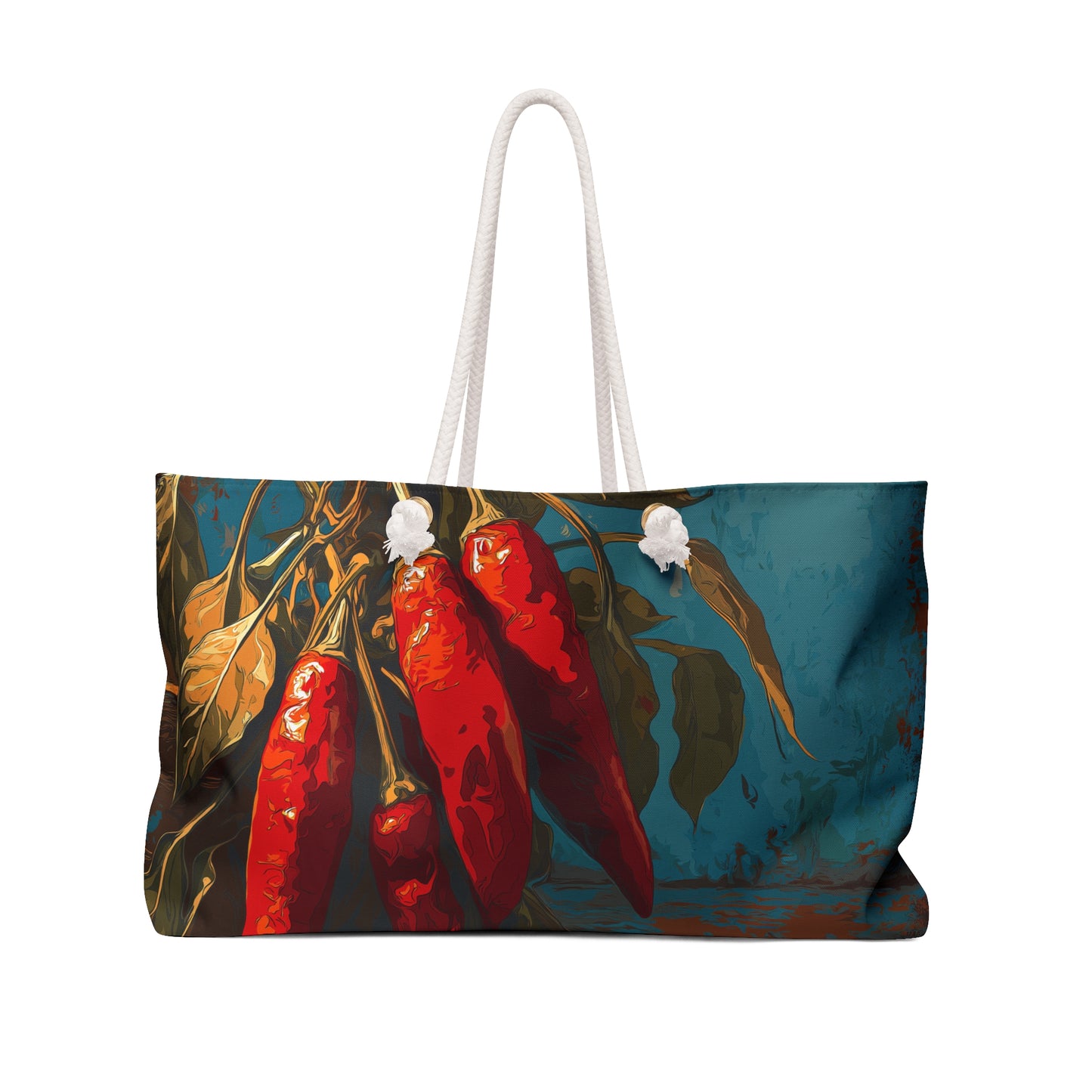 Vibrant Chili Pepper Weekender Bag – Perfect for Travel, Beach Days, Gym, and More!