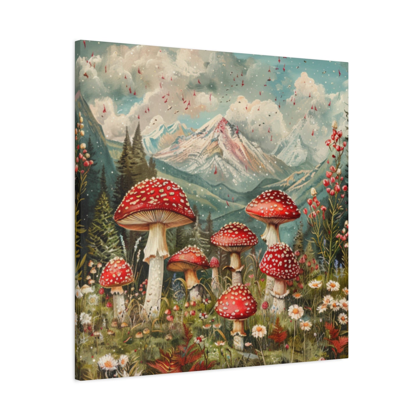 Canvas Print - Rocky Mountain Mushroom Rain