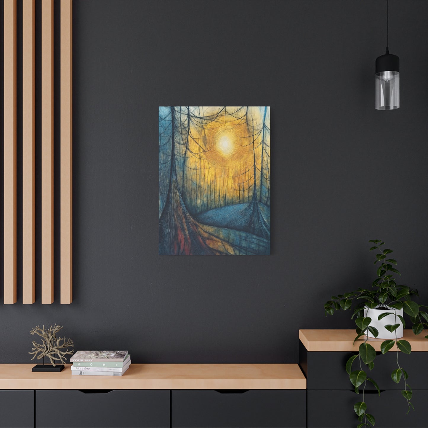 Sunlit Forest Matte Canvas Art