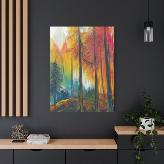 Vibrant Forest Canvas Art Print