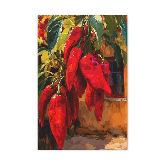 Canvas Wall Art - Red Chiles Casa Design