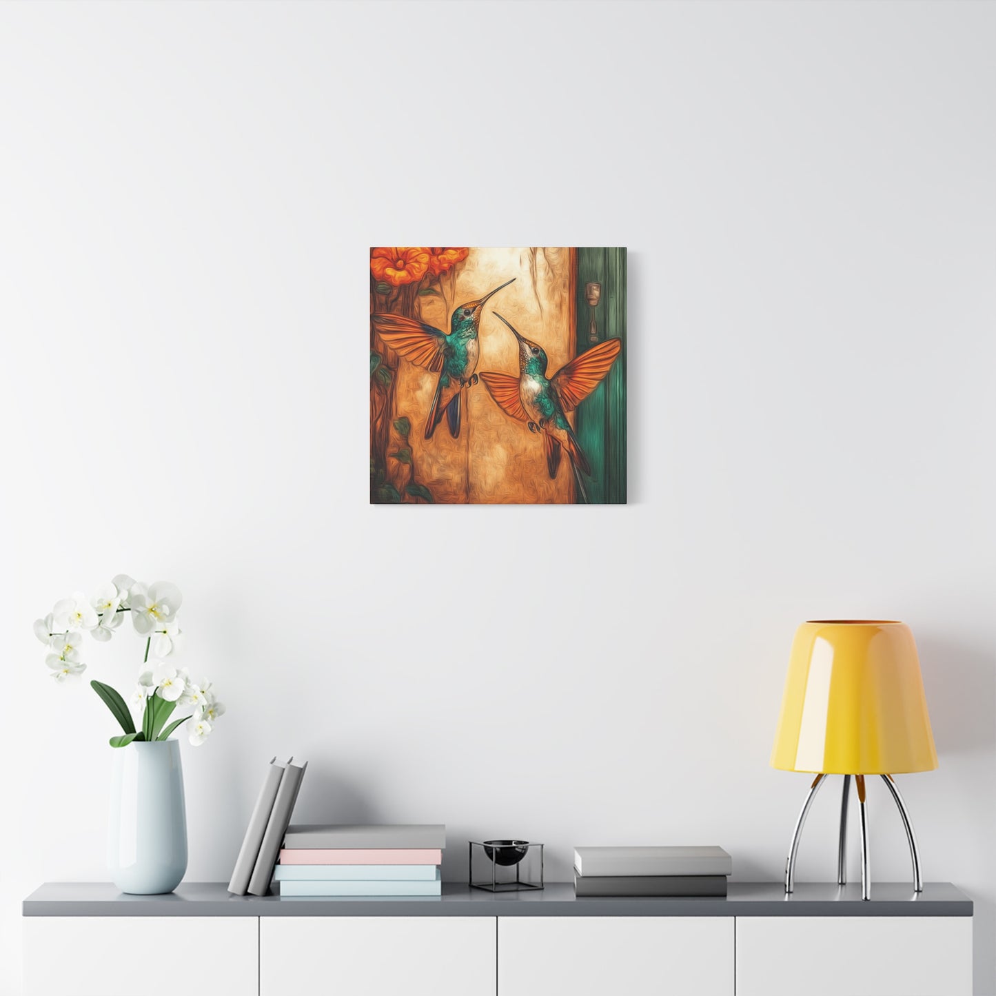 Canvas Wall Art - Dueling Hummingbirds