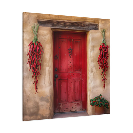 Canvas Wall Art Santa Fe Red Door