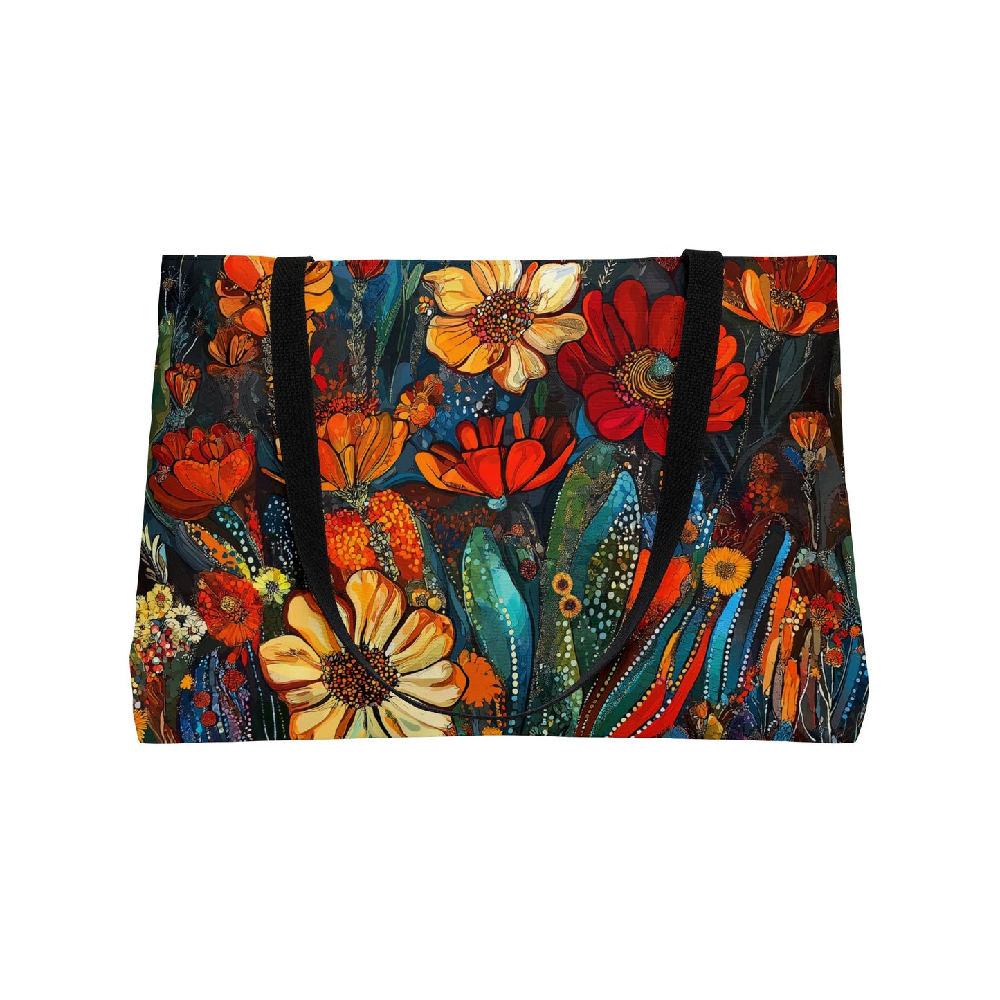 Vibrant Floral Weekender Tote Bag for Travel, Beach, Gym - Stylish Bag for Summer, Mother's Day, Weekend Getaways, Eco-friendly!