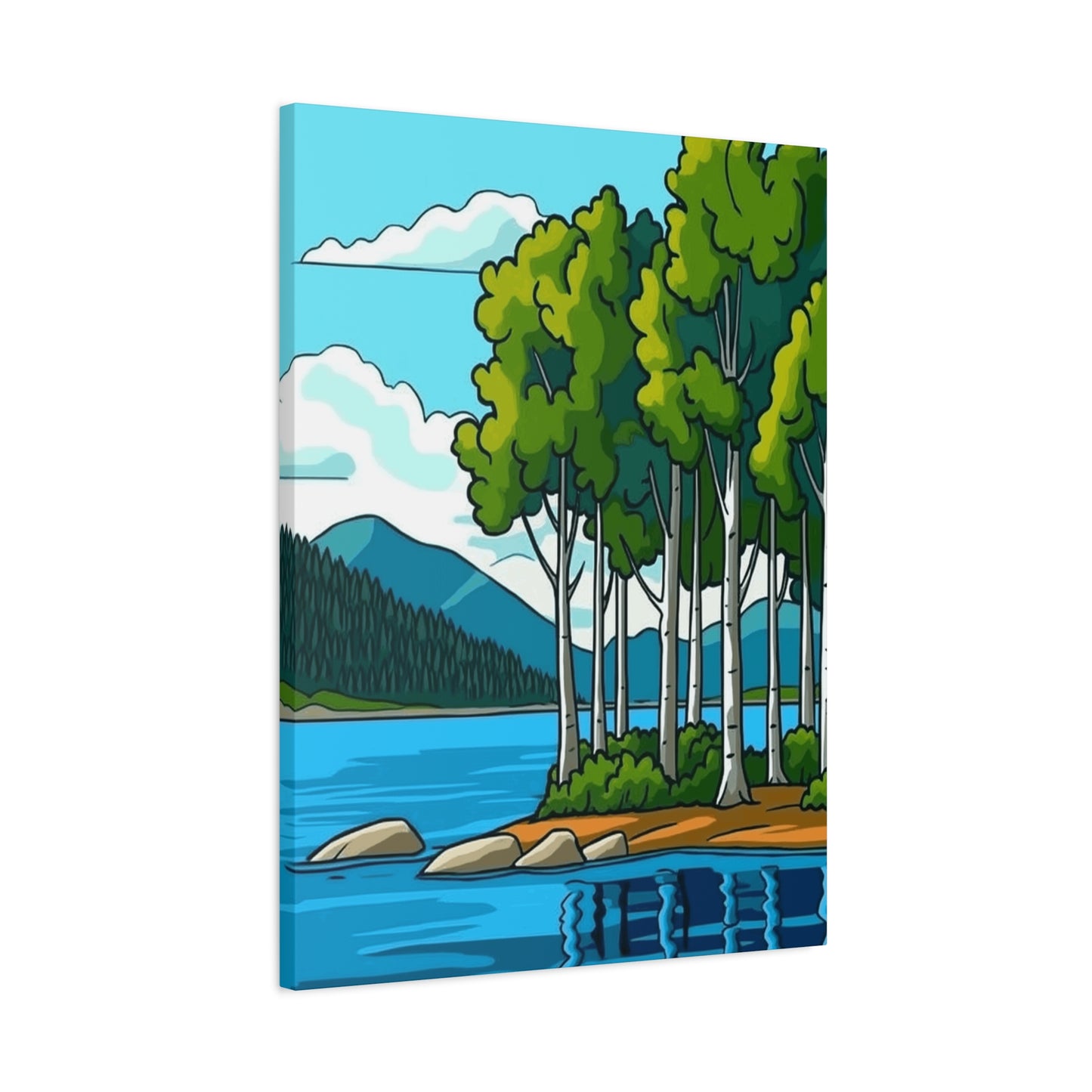 Canvas Print - Bold Mountain Lake