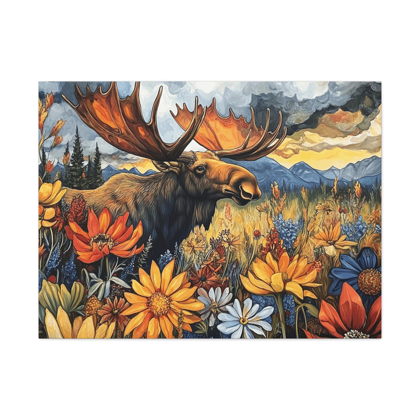 Majestic Moose Canvas Art - Nature Wall Decor for Wildlife Lovers