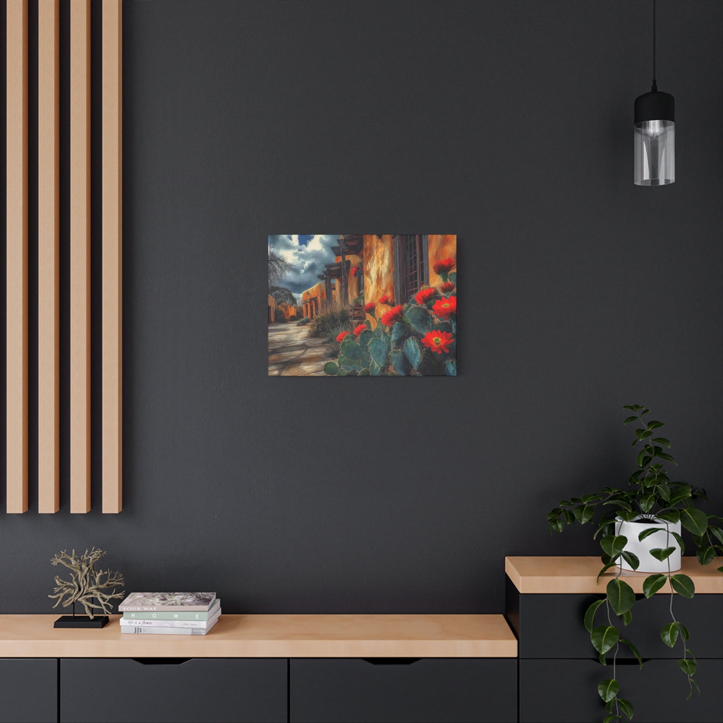 Canvas Wall Art - NM Adobe Red Flowers V1