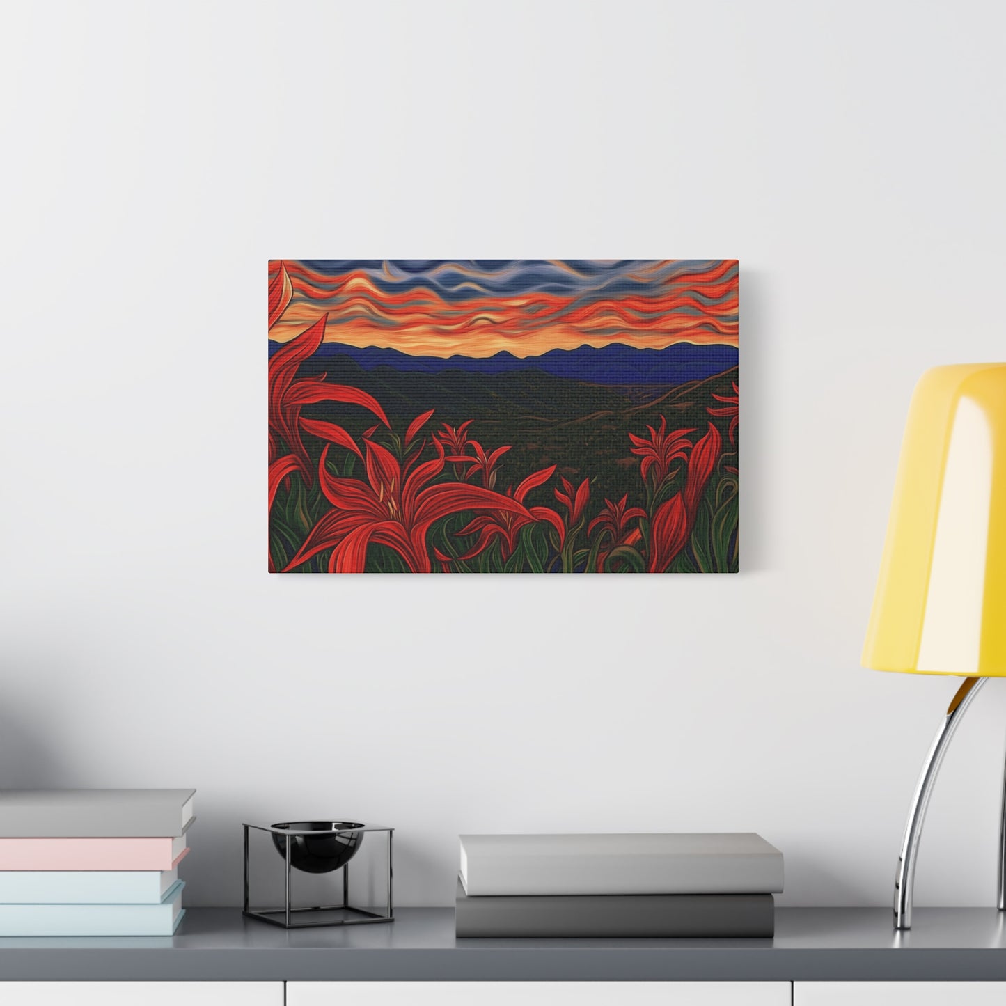 Canvas Print SF Day Lillies at Sunset