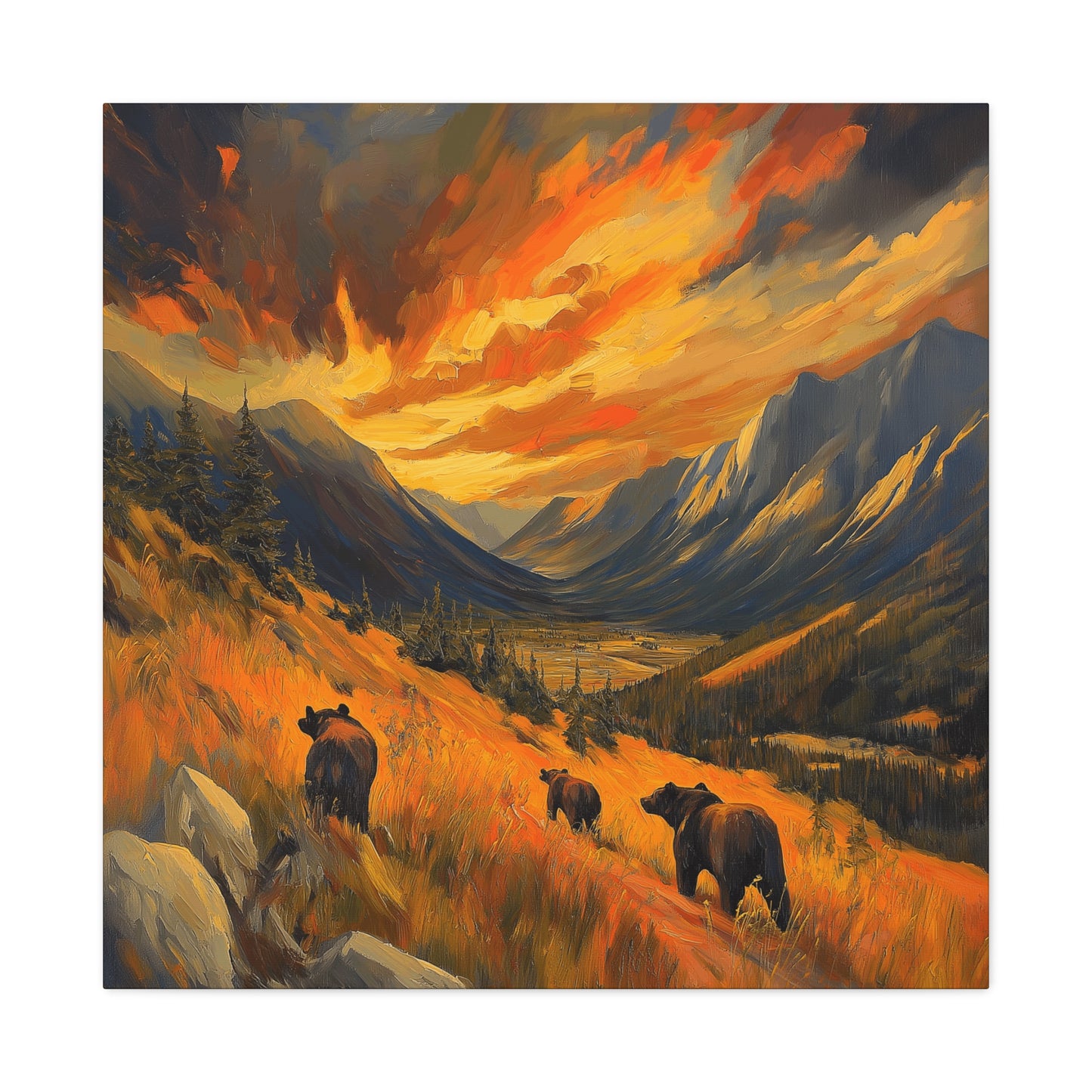 Canvas Print - On the Move Bears