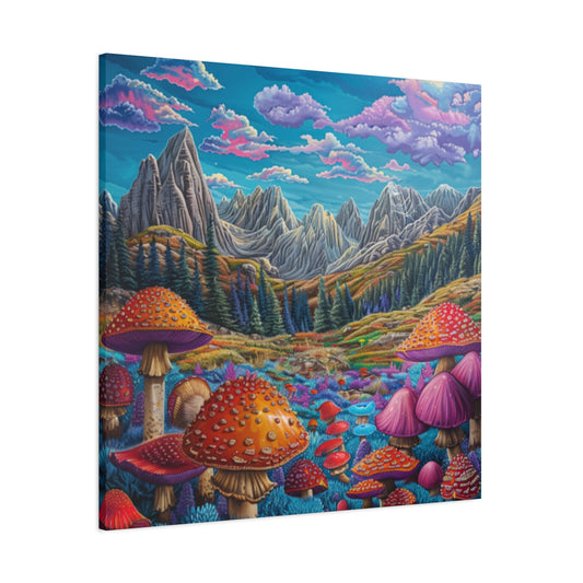 Canvas Print - Rocky Mountain Mushroom Field