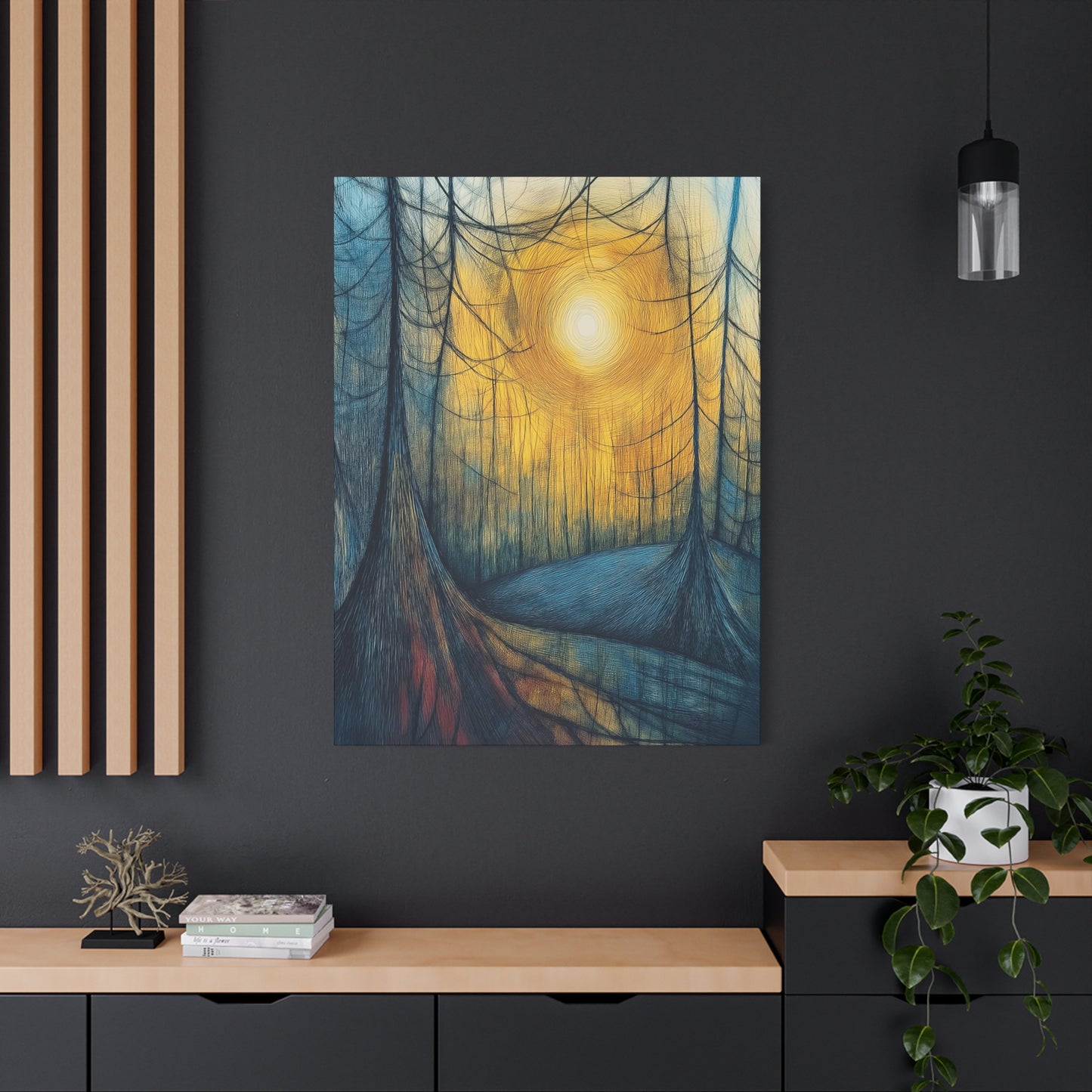 Sunlit Forest Matte Canvas Art