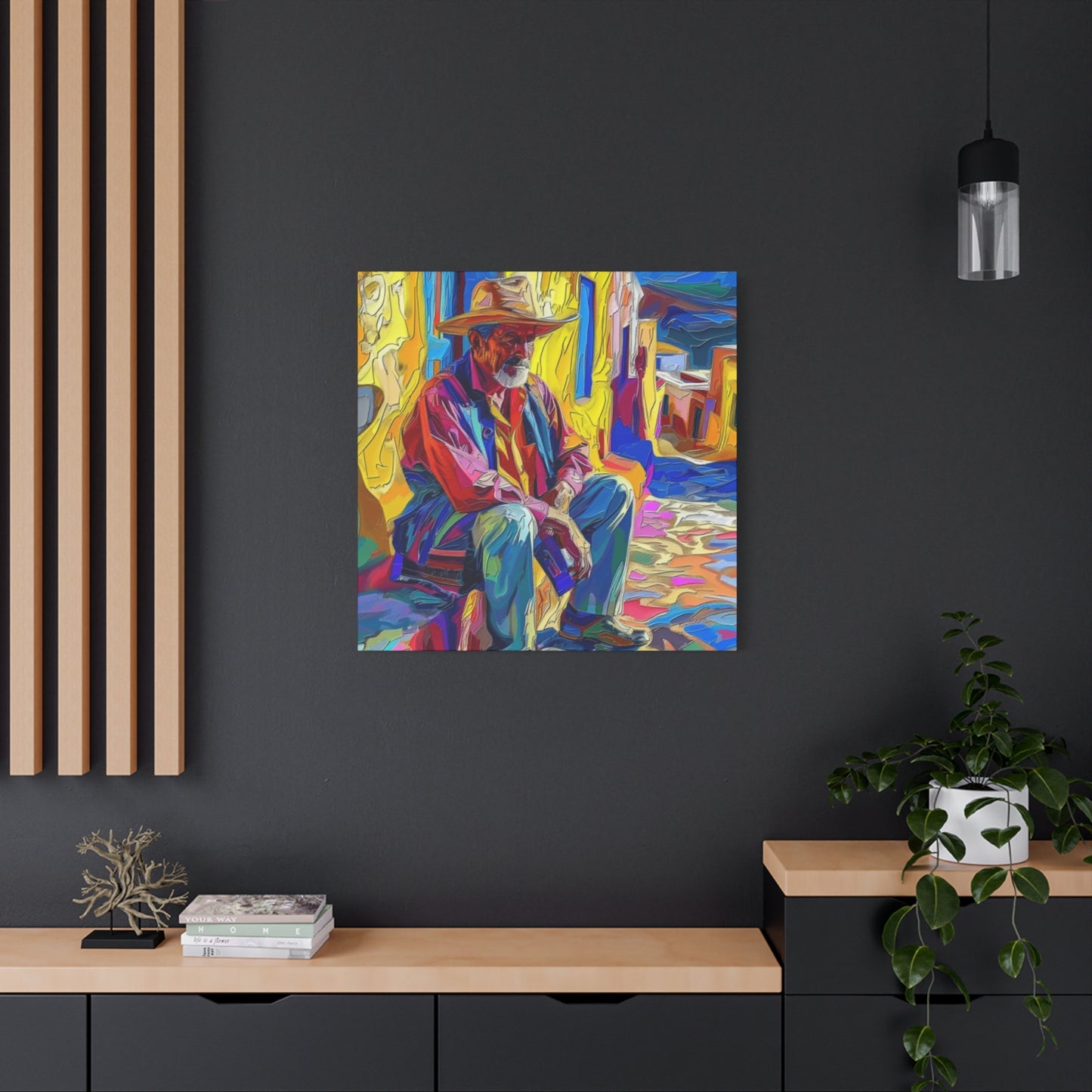 Canvas Wall Art - Man in Street Design