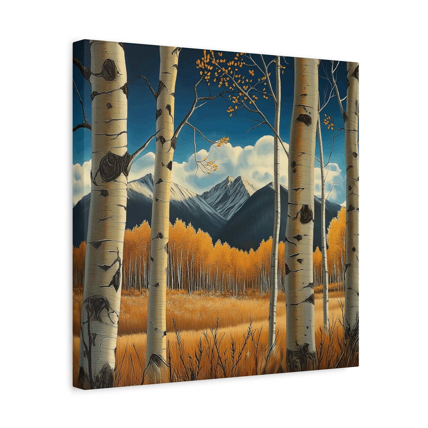 Scenic Landscape Canvas Print - Autumn Birch Forest Wall Art