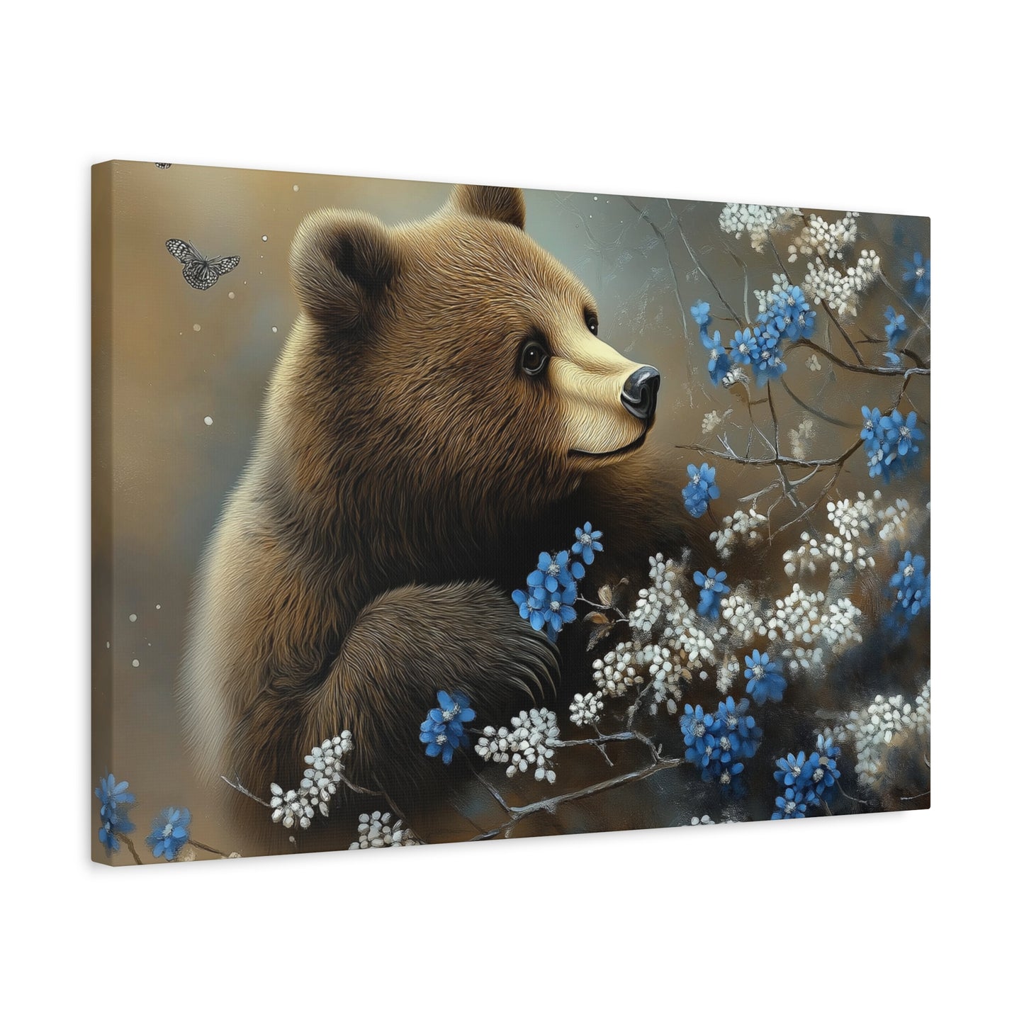 Bear Admiring the Flowers