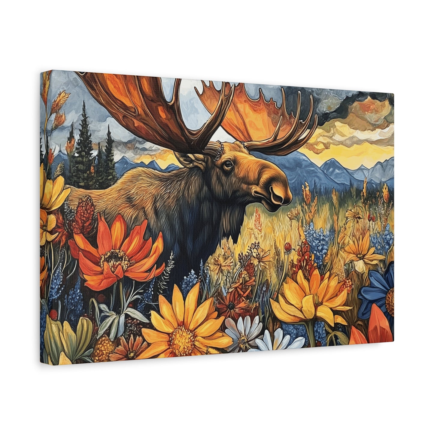 Majestic Moose Canvas Art - Nature Wall Decor for Wildlife Lovers