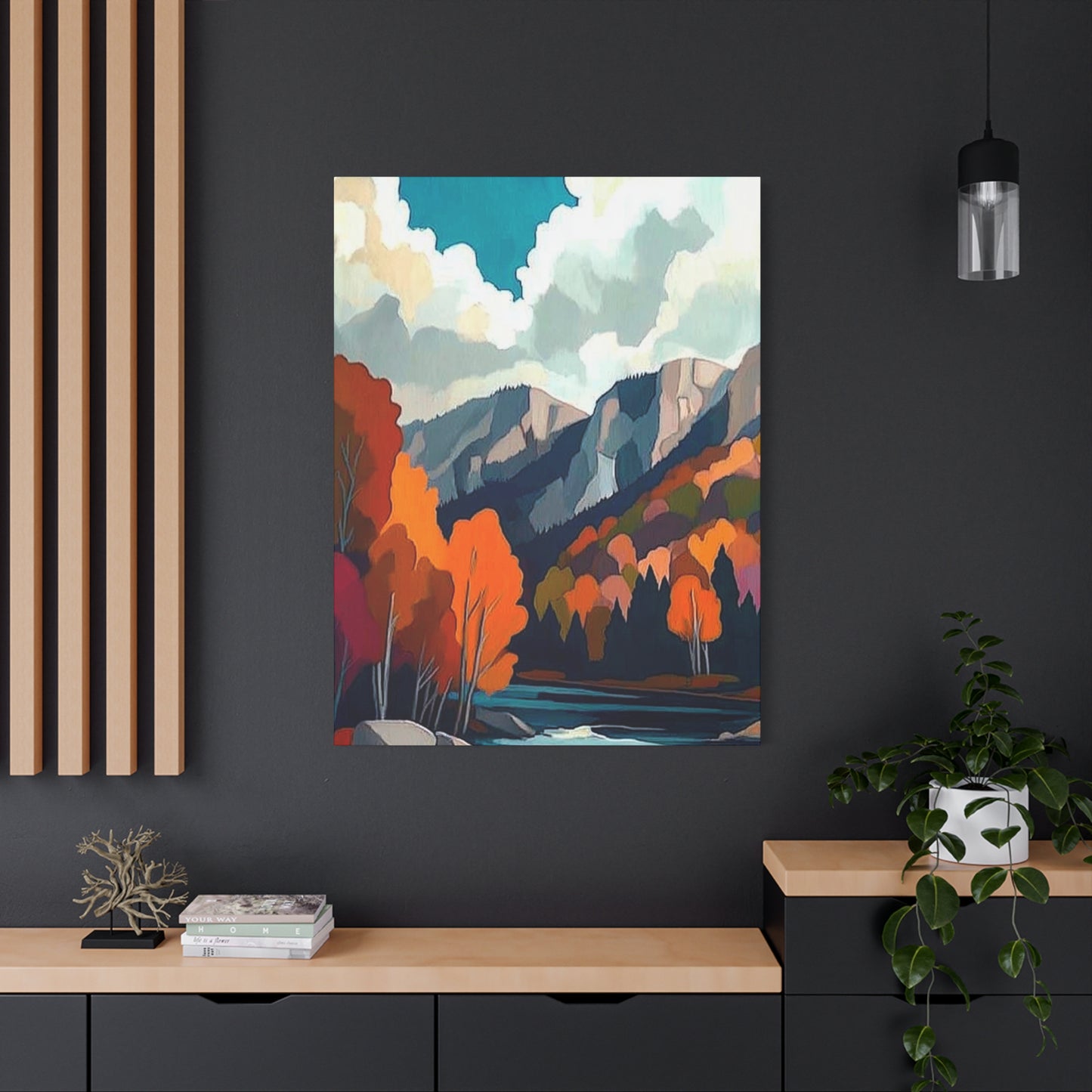 Canvas Print Magic Trees and Mountains