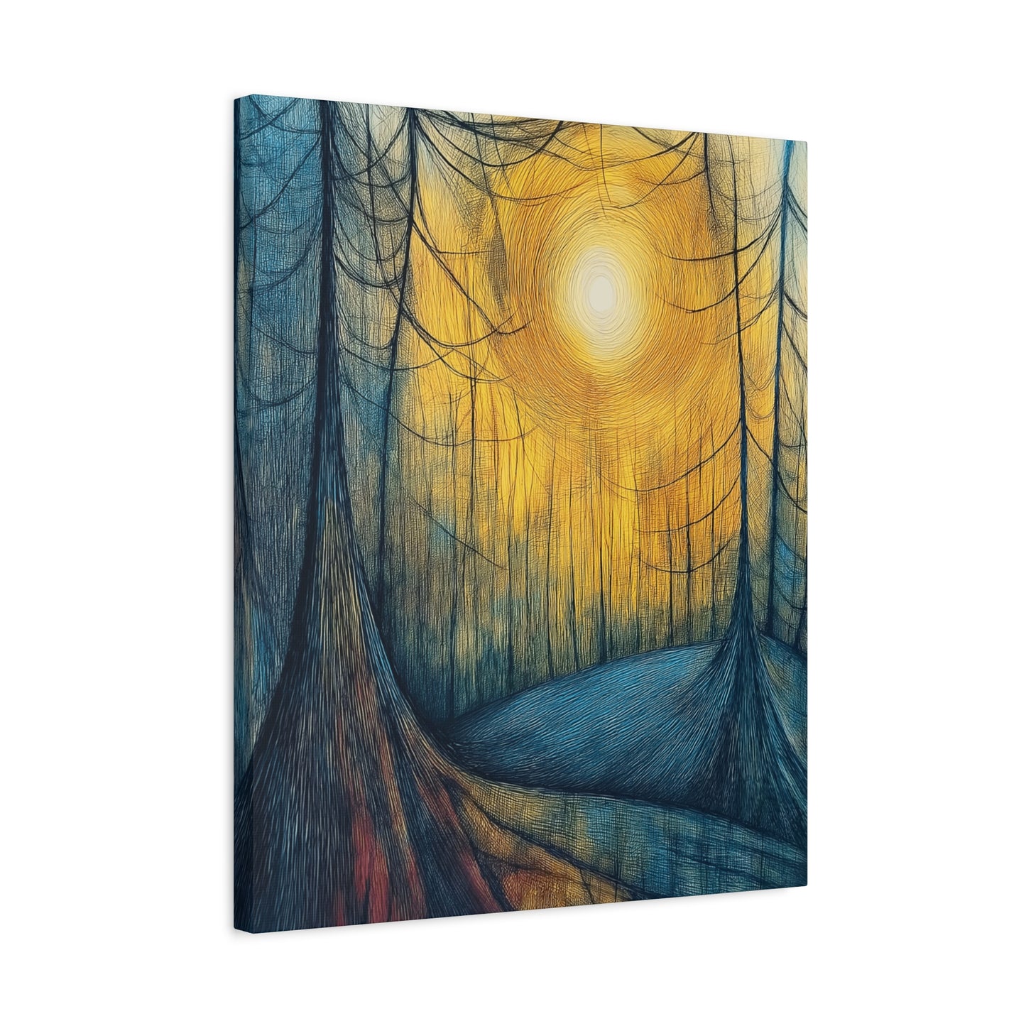Sunlit Forest Matte Canvas Art