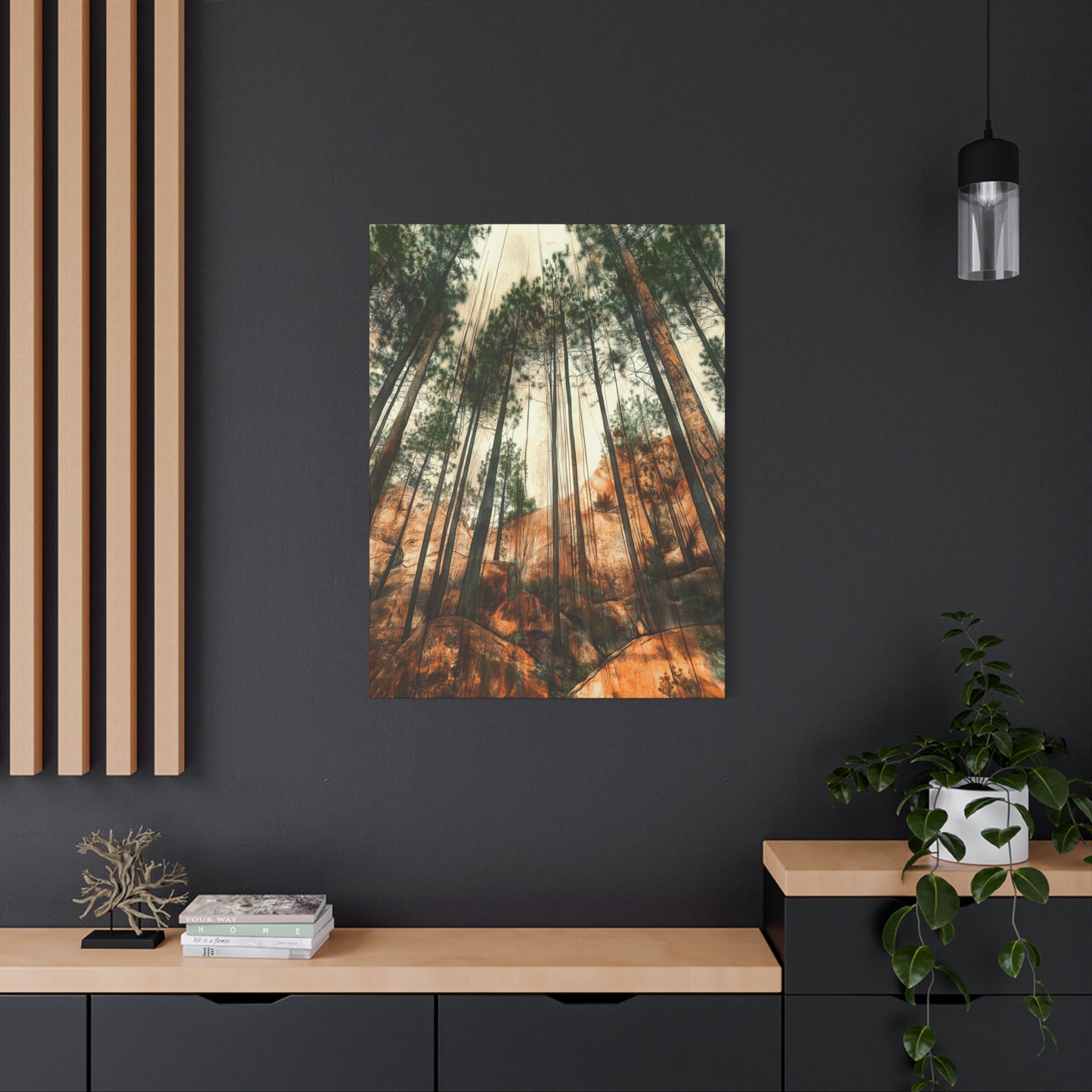 Nature-Inspired Stretched Canvas Art - Forest Serenity