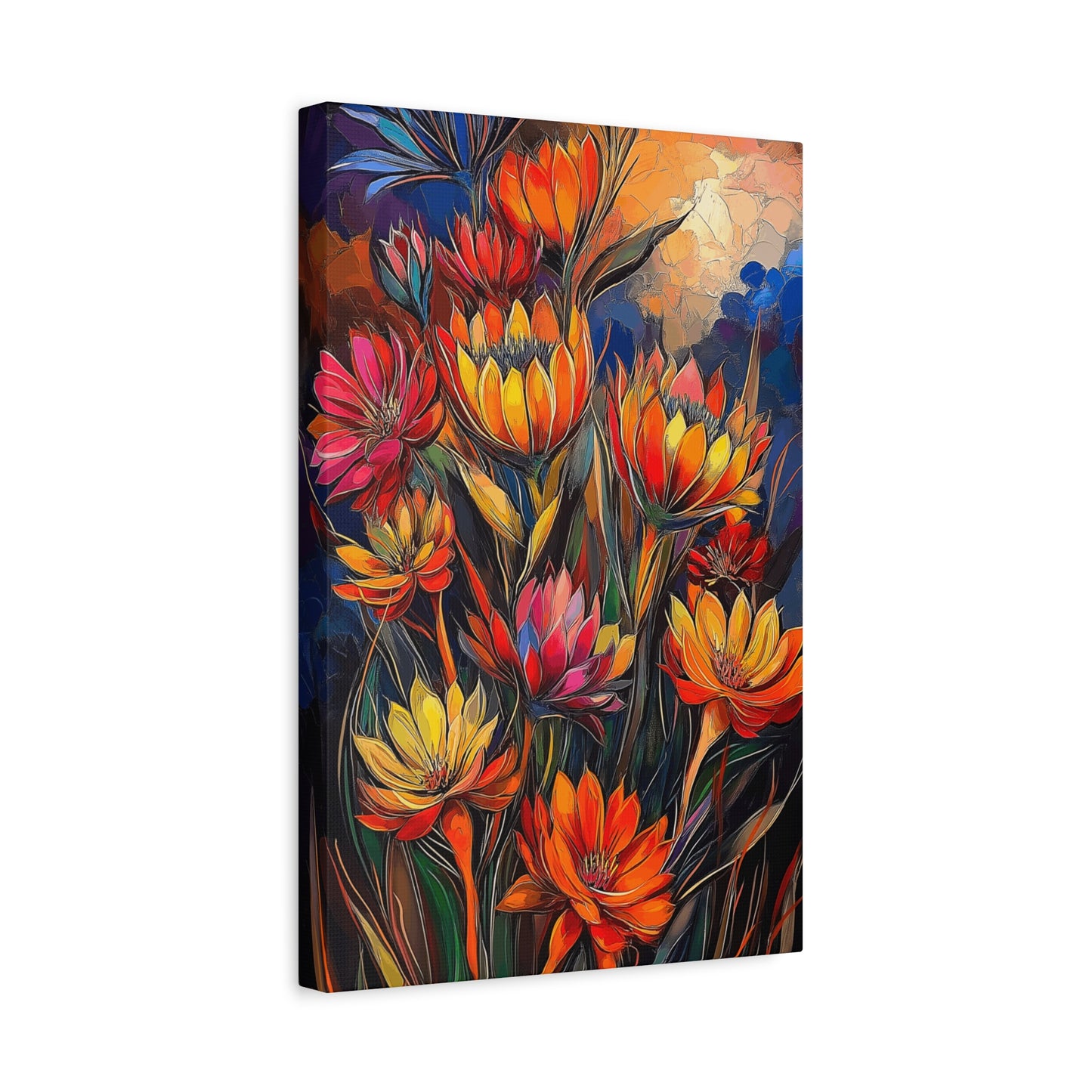Vibrant Floral Canvas Wall Art - Perfect for Home Decor and Gifting