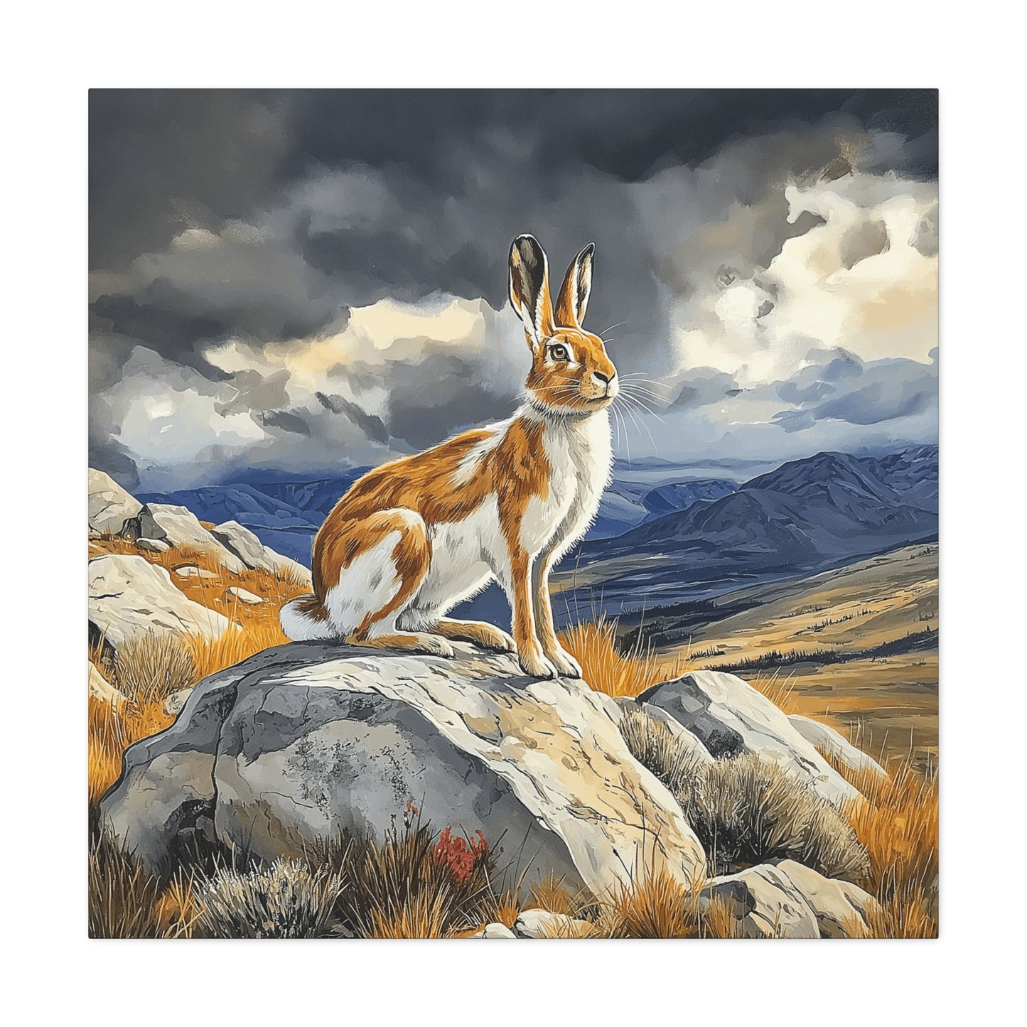 Majestic Mountain Hare Canvas Art - Wall Decor