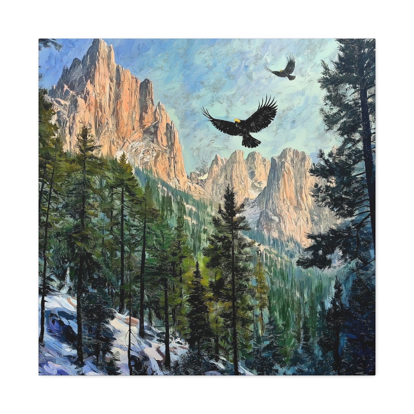 Rocky Mountain Winter Landscape