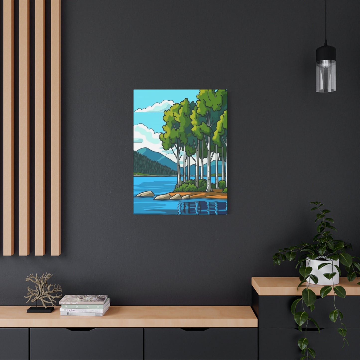 Canvas Print - Bold Mountain Lake
