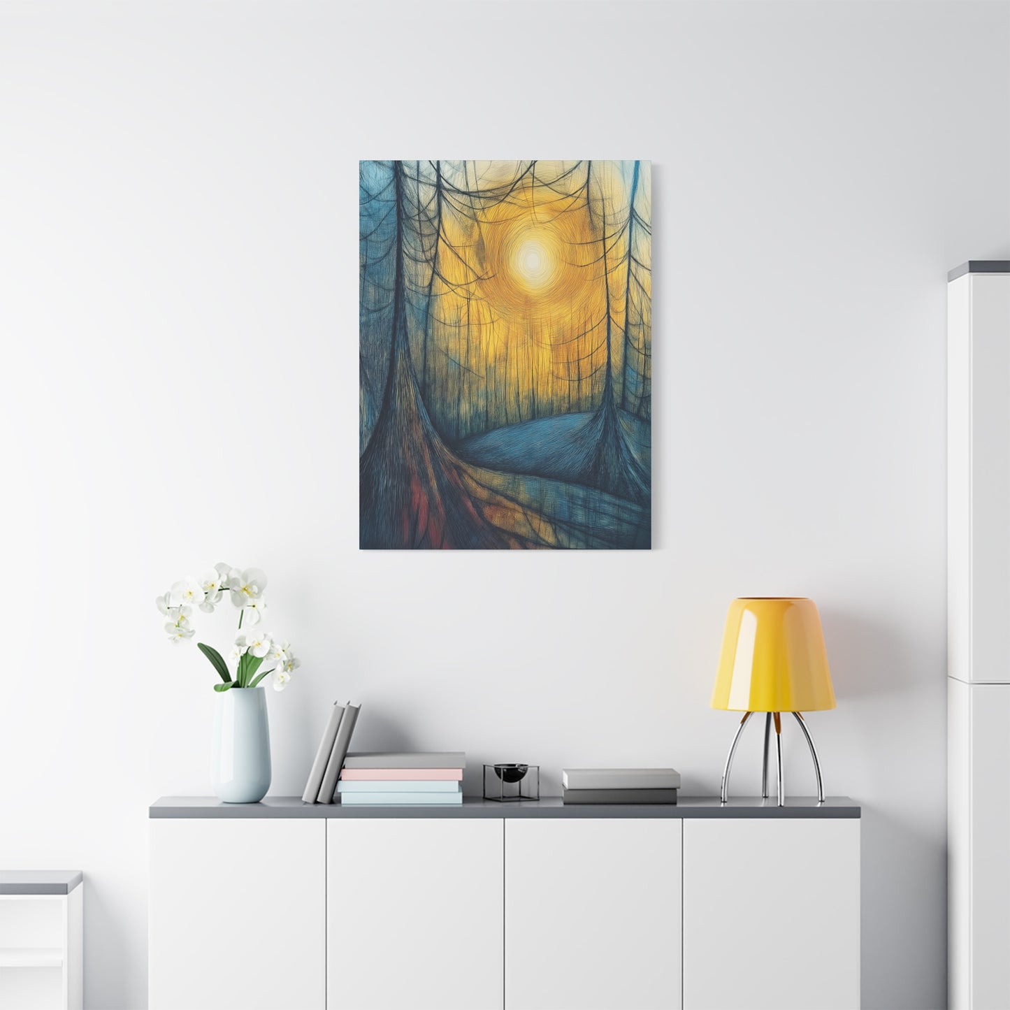 Sunlit Forest Matte Canvas Art