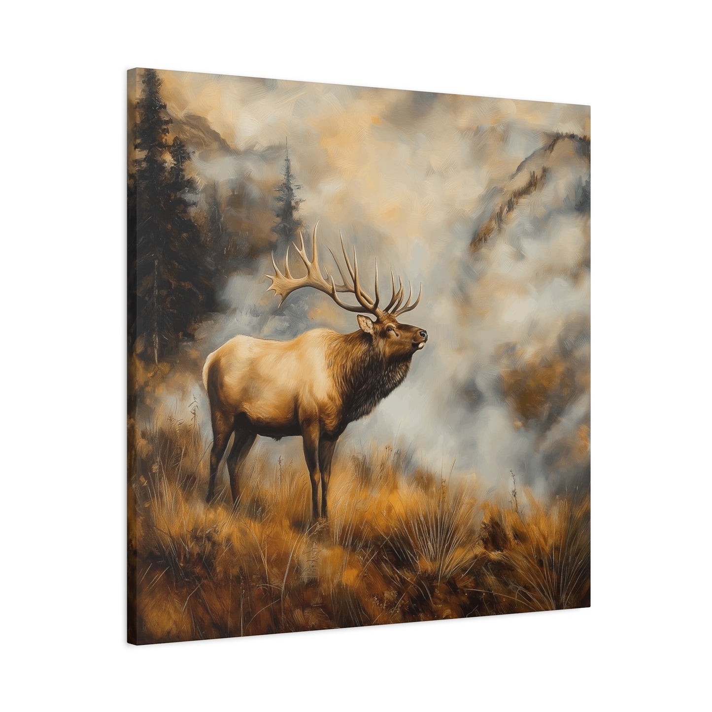 Majestic Elk Canvas Wall Art - Nature Inspired Home Decor