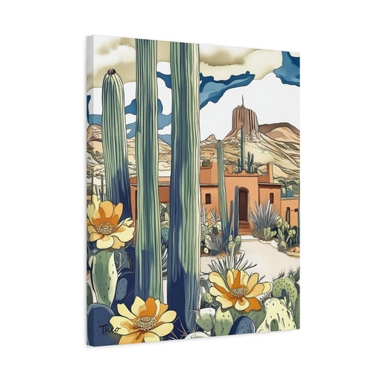 Desert Rose Canvas Art Print | Bohemian Home Decor | Southwestern Wall Art