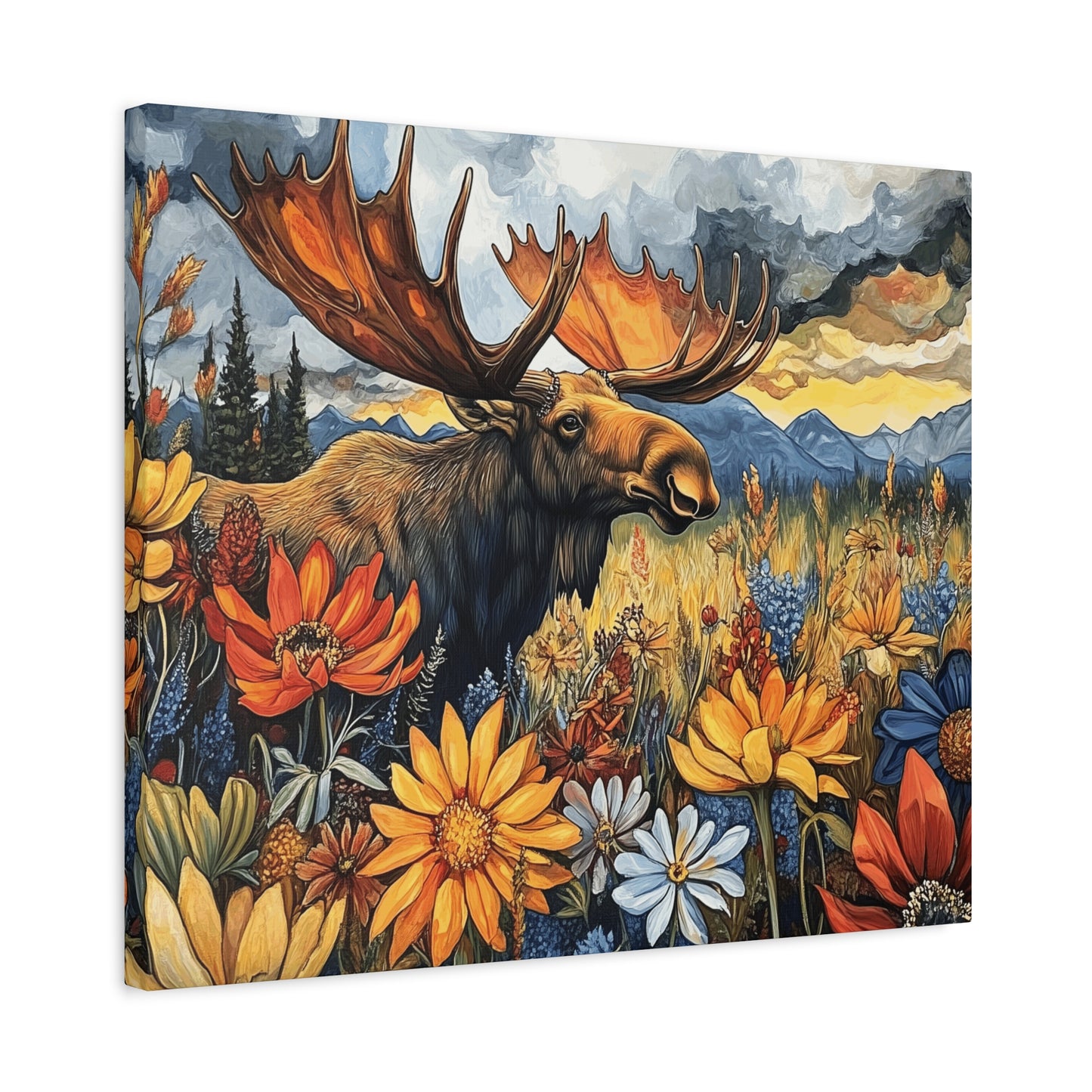 Majestic Moose Canvas Art - Nature Wall Decor for Wildlife Lovers