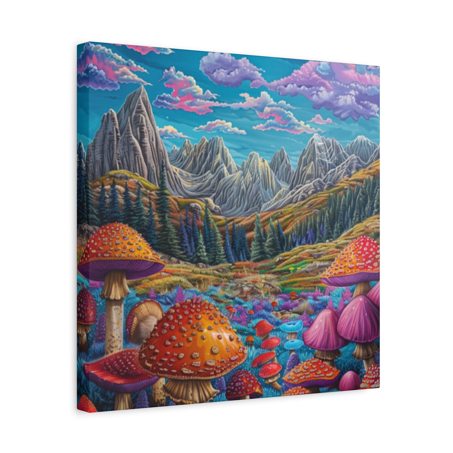 Canvas Print - Rocky Mountain Mushroom Field