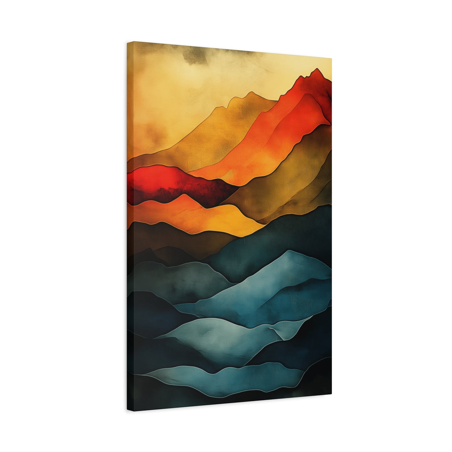 Vibrant Mountain Landscape Canvas Art - 1.25" Stretched Wall Décor