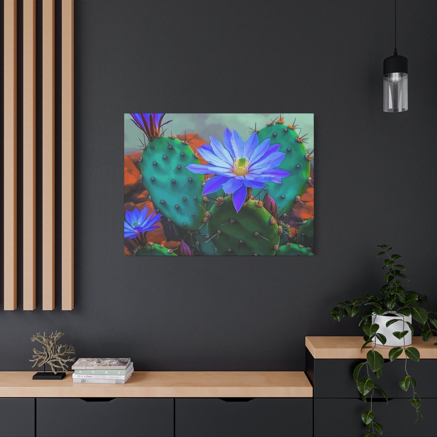 Vibrant Cactus Flower Canvas Art