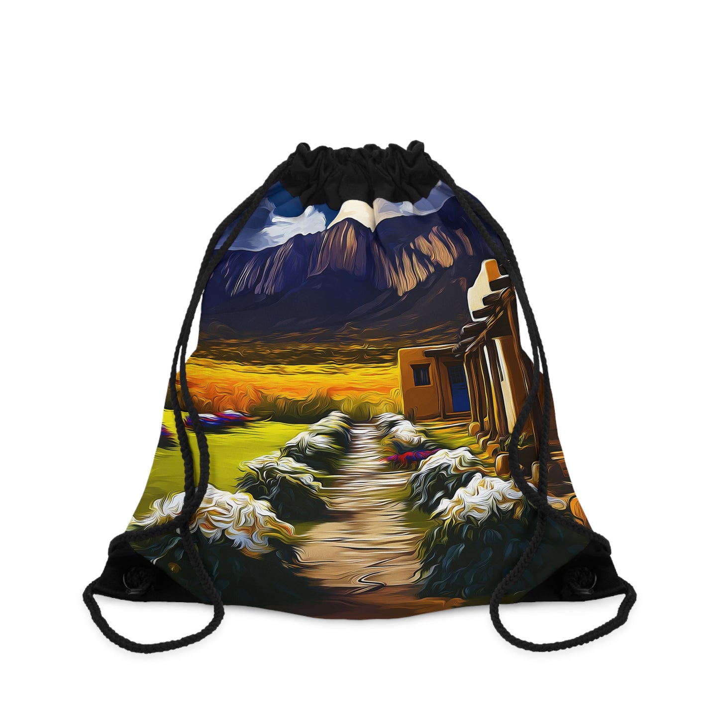 Artistic Landscape Drawstring Bag | Boho Style Tote | Gym Sack | Nature Lover Gift | Travel Accessory | Fun Outdoor Gear