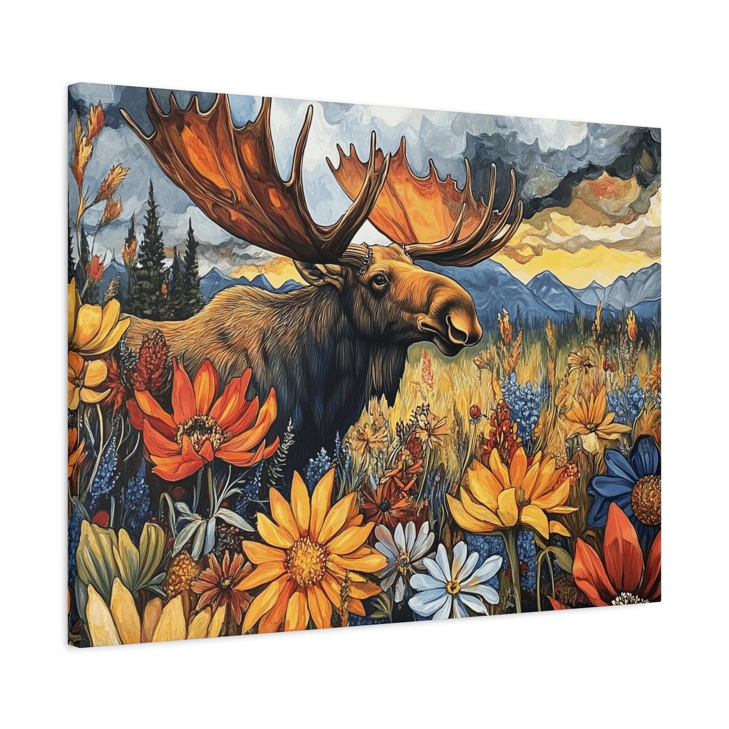 Majestic Moose Canvas Art - Nature Wall Decor for Wildlife Lovers