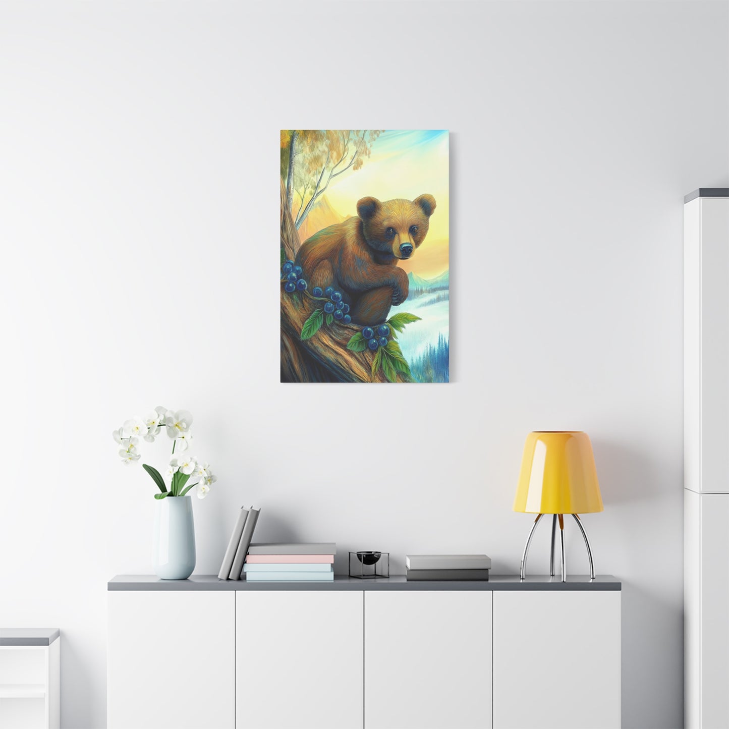 Canvas Wall Art - Bear Cub Watching