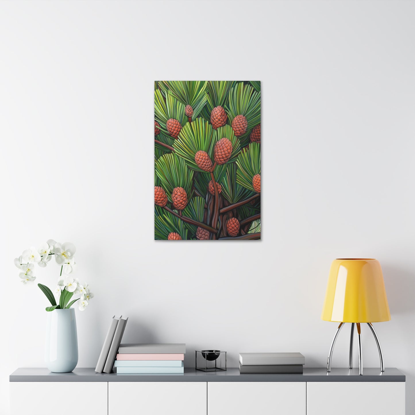 Canvas Wall Art - Pine Cones Growing
