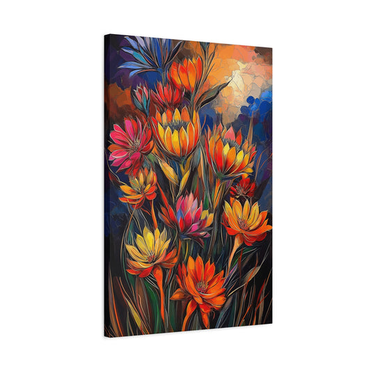 Vibrant Floral Canvas Wall Art - Perfect for Home Decor and Gifting