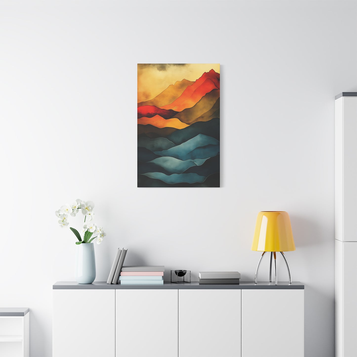 Vibrant Mountain Landscape Canvas Art - 1.25" Stretched Wall Décor