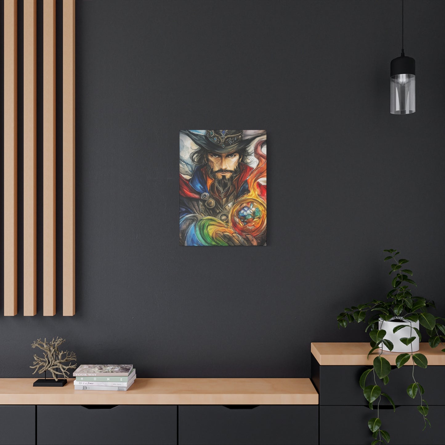 Mystical Wizard Canvas Art - Fantasy Home Decor for Magic Lovers