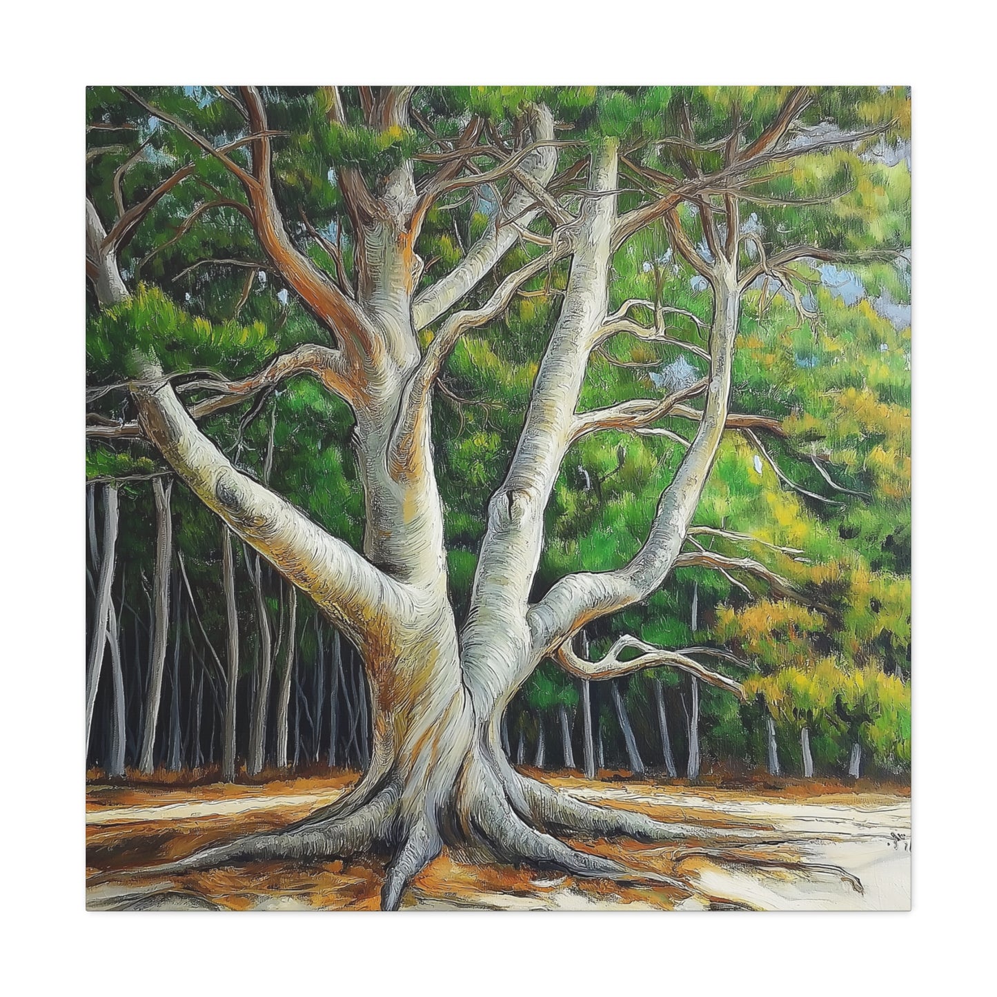 Canvas Wall Art - Pondering Pine Tree No 2