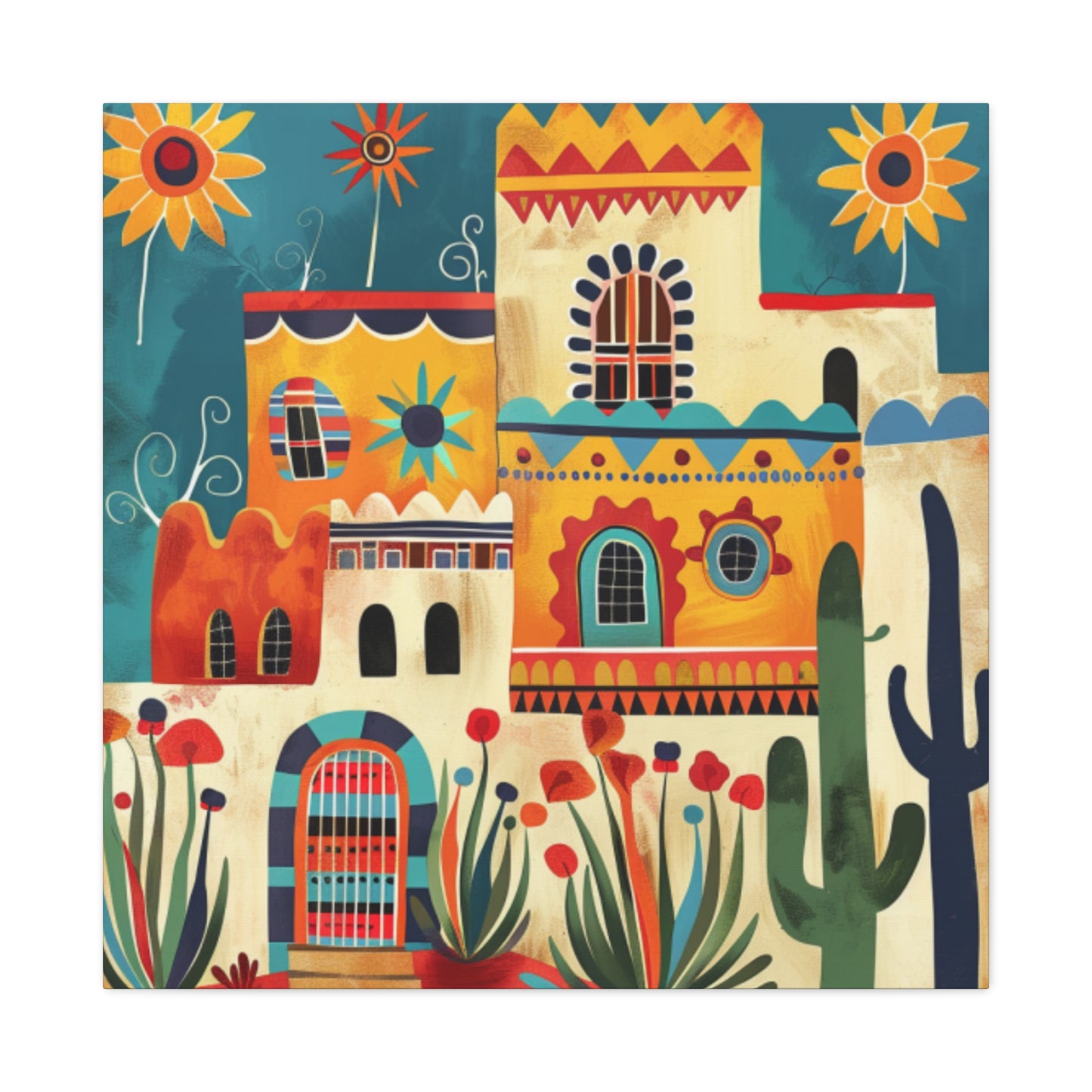 Canvas Wall Art - SF Pueblo 222