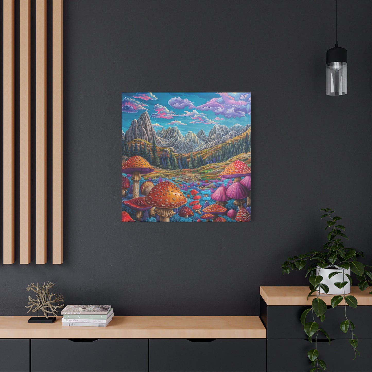 Canvas Print - Rocky Mountain Mushroom Field