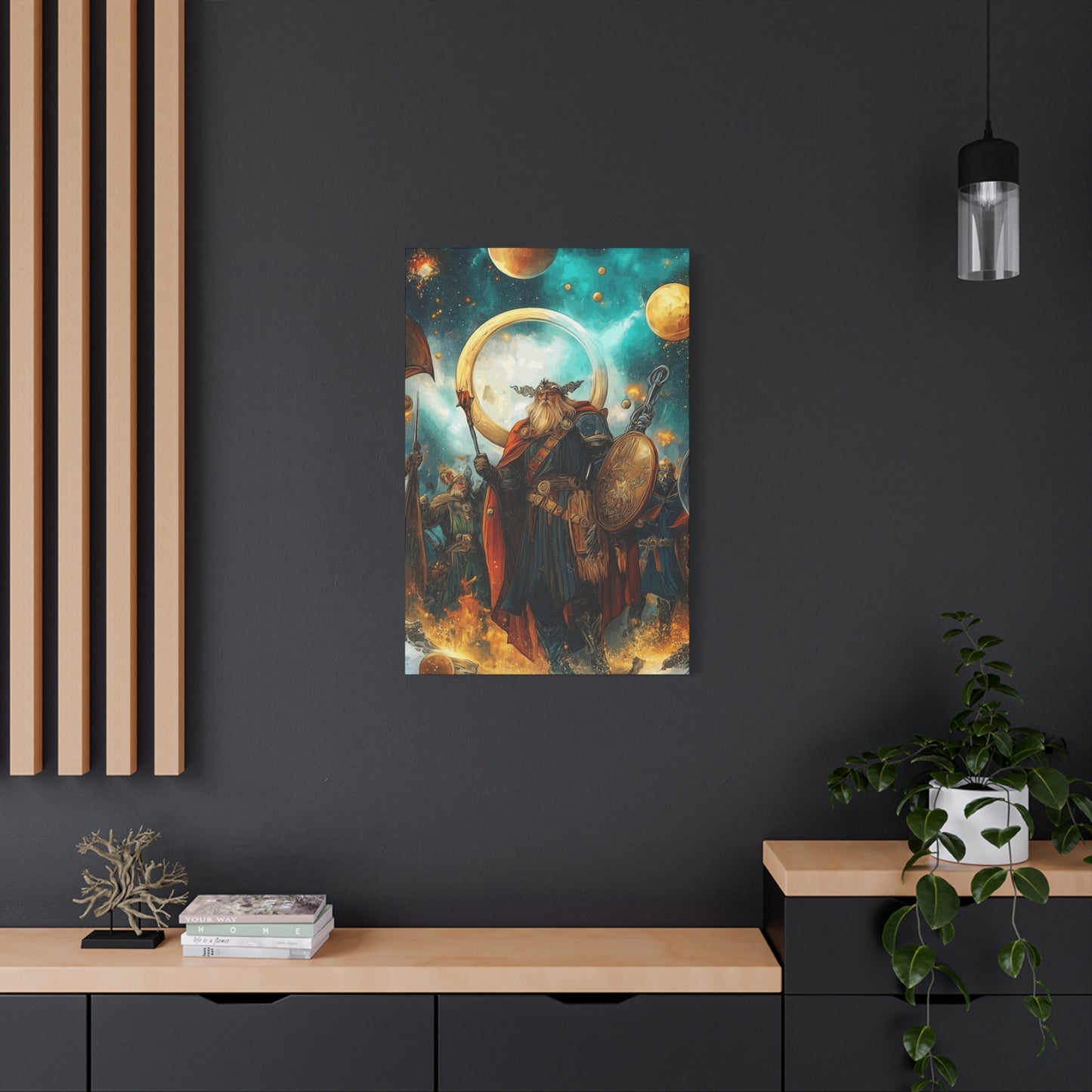 Mythical Warrior Canvas Art - Stretched Wall Decor for Fantasy Lovers